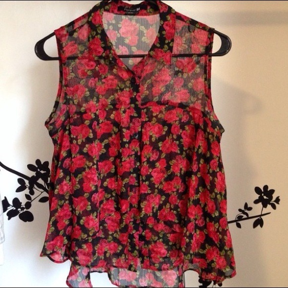 Red Floral Top 💋