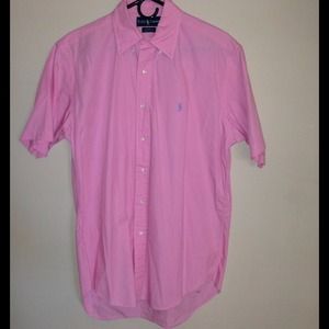Men's Pink Polo Ralph Lauren work shirt