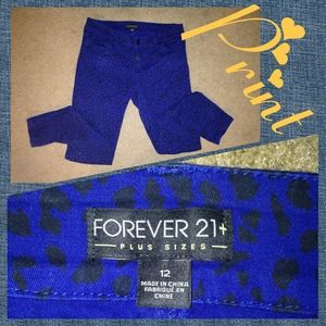 STRETCHY Animal Print Forever 21 Jeans Size 12.