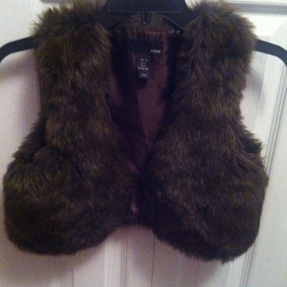 Chocolate brown fur vest