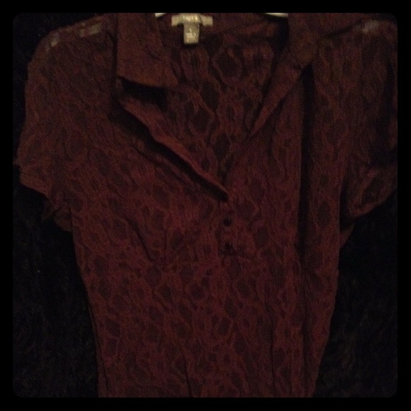 Brown see though shirt!