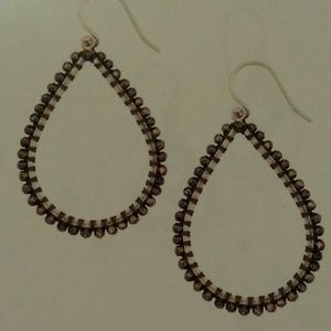 Pyrite and sterling silver earrings