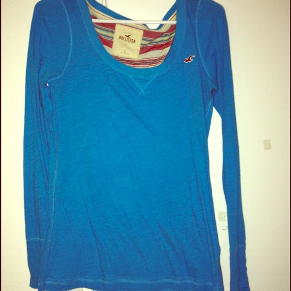 Blue long sleeve Hollister shirt