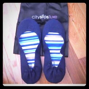 Brand New Navy Blue Canvas Flats!