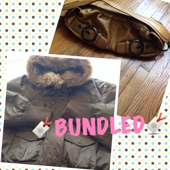 🔖BUNDLED 🔖Coat & used handbag