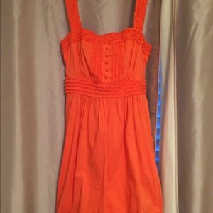 BCBG Maxazria ruffled orange dress, xxs