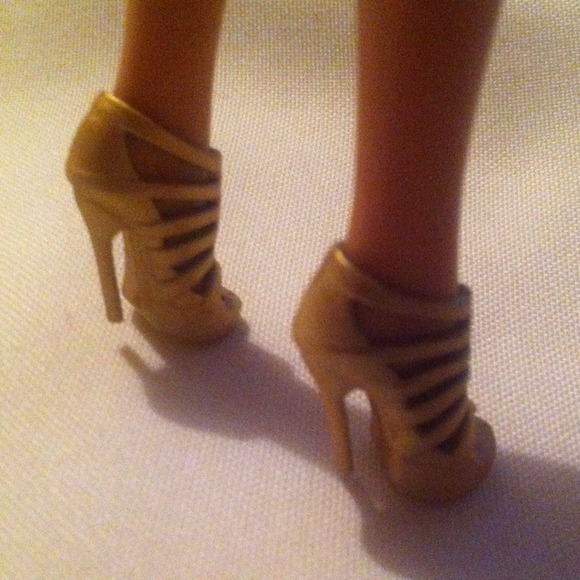 Mattel Barbie Other - Barbie Gold Strap High Heel Shoes for 12" dolls Mattel Barbie Other - Barbie Gold Strap High Heel Shoes for 12" dolls