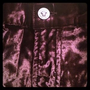 Brown Versace velour pants
