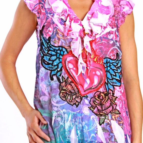 🌟🌟🌟🌟🌟 Rated Feminine Sleeveless ❤️ Blouse - Picture 1 of 2