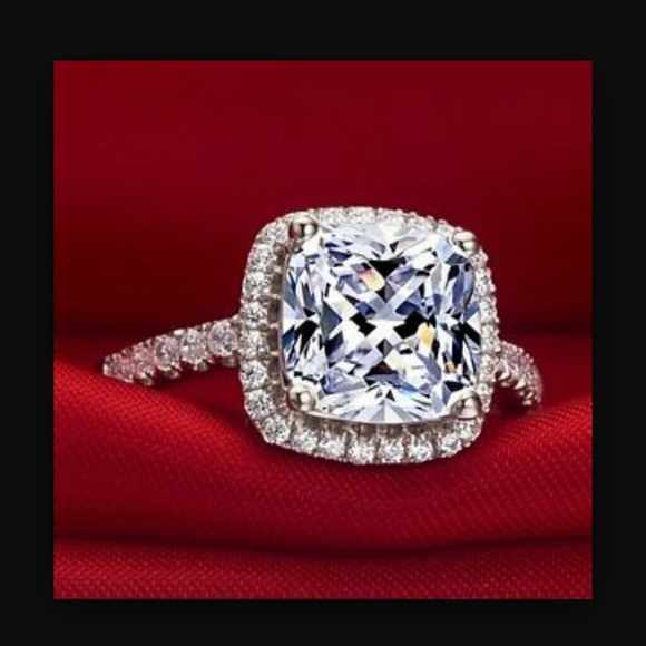 3ct nscd diamond cushion pt950 ring proposal