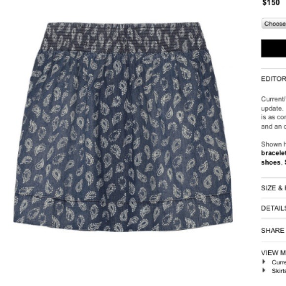 Current/Elliot Skirts - REDUCED Current Elliot Paisley Skirt Current/Elliot Skirts - REDUCED Current Elliot Paisley Skirt