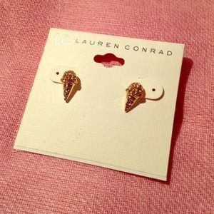 (Sold)Pink and gold ice cream earrings