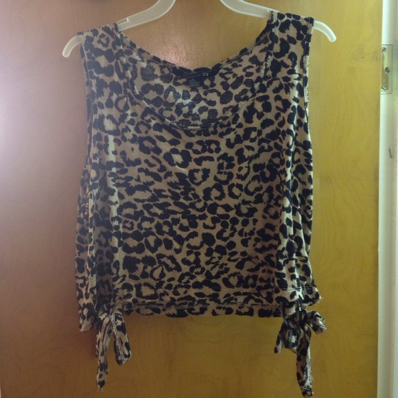 SOLD Cheetah print crop top