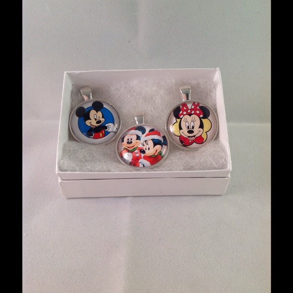 Mickey/Minnie Mouse pendants -- For all 3 :)