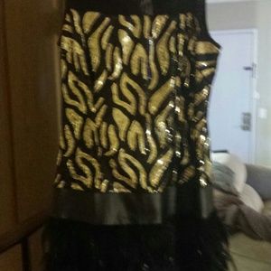 Gold and black dress