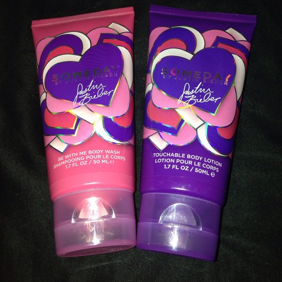 Justin Bieber Someday lotion and body wash