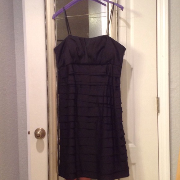 Black sheer bridesmaid dress.