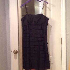 Black sheer bridesmaid dress.