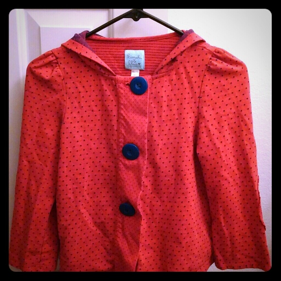 Darling hooded baby doll jacket with elbow patches
