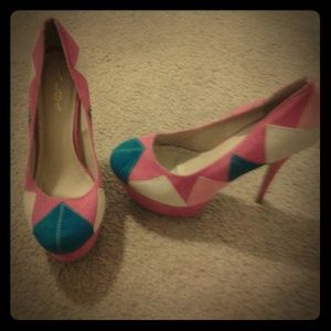 Multi color high heel