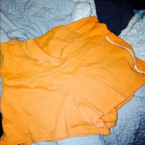 Orange sleep shorts
