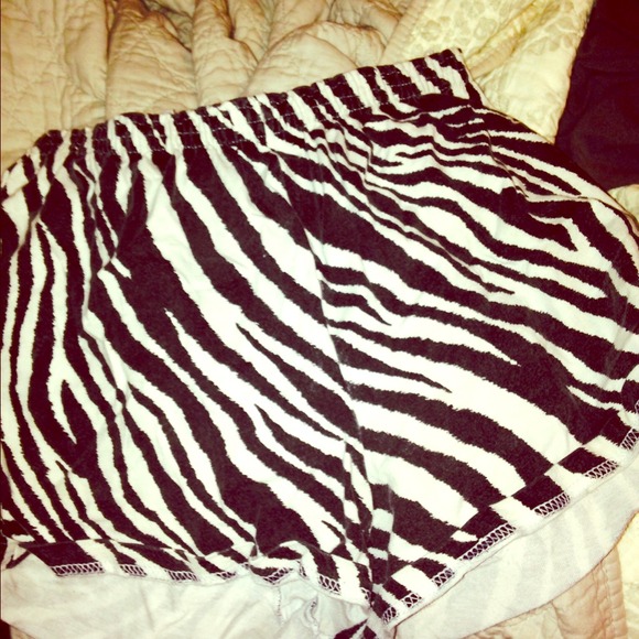 Zebra print sleep shorts