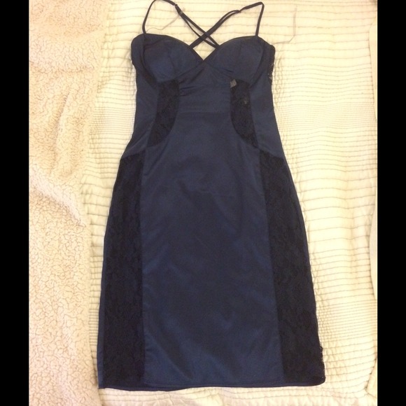 Rubber Ducky Dresses & Skirts - SALE Satin & Lace: Criss-Cross Strap Dress Rubber Ducky Dresses & Skirts - SALE Satin & Lace: Criss-Cross Strap Dress