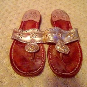 Jack Rogers sandals size 6 gold