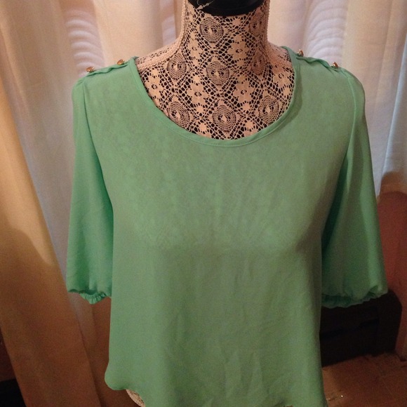 Mint green blouse