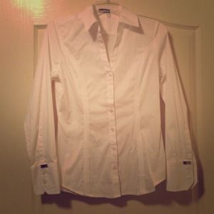 NWOT EXPRESS white button down shirt