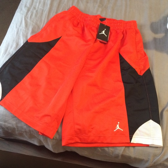 Mens orange basketball shorts