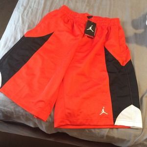 Mens orange basketball shorts