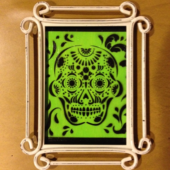 Airbrushed Day of the Dead Skull