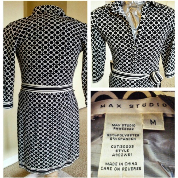 Max Studio black and white print dress