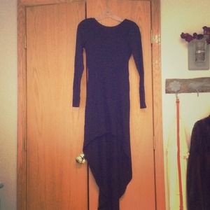 H&M backless jersey dress -black