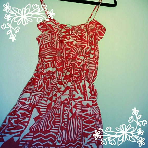**Red Tribal Romper** - Picture 2 of 4