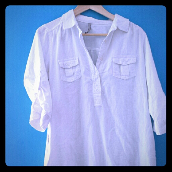 Crisp White Linen Dress