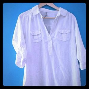 Crisp White Linen Dress