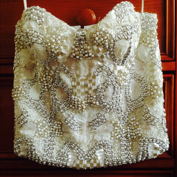 Alice+Olivia white beaded bustier . ⬇️reduced⬇️ - Picture 3 of 4