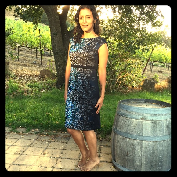 Paisley fadeout patterned dress