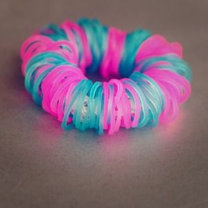 Rubber band loom bracelet (the worm)  - $3