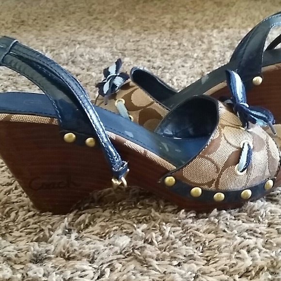 SOLD!!!   Authentic Coach Sandals - Picture 3 of 4