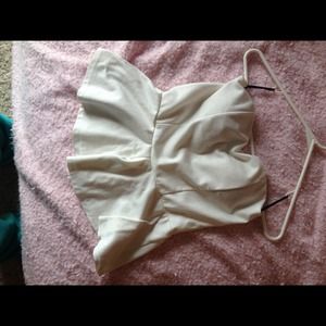 White strapless shirt