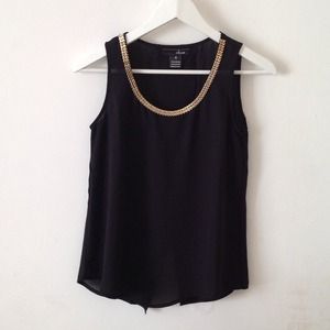 *REDUCED FROM 25* Black chiffon top