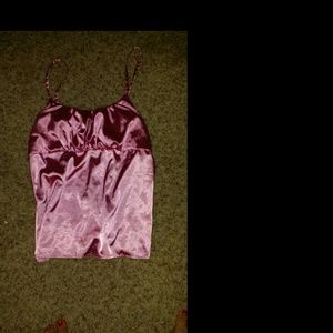 Satiny pink tank top