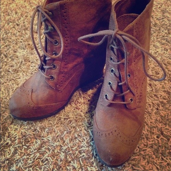 Wedge Suede Booties