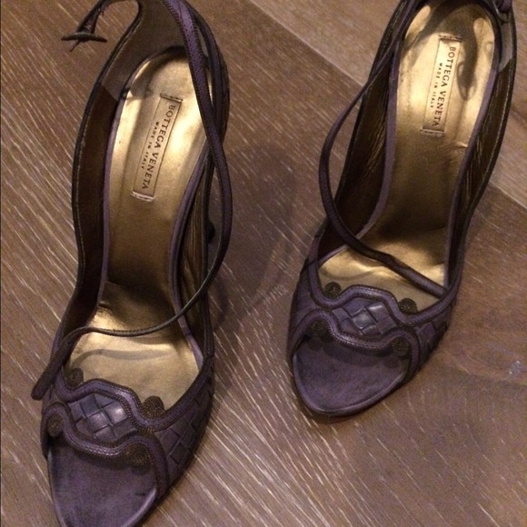 Bottega Veneta open toe intrecciato heel SZ 40.5 - Picture 2 of 4