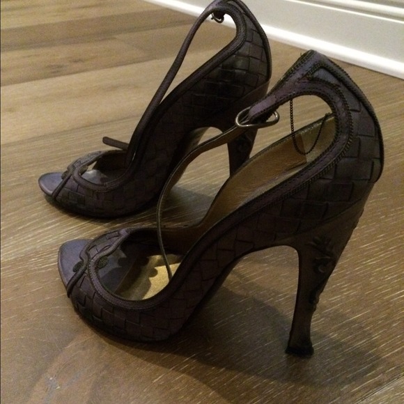 Bottega Veneta open toe intrecciato heel SZ 40.5 - Picture 3 of 4