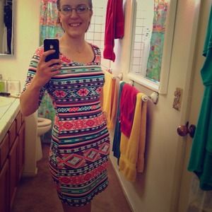 Cute Aztec Print Dress