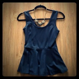 Black Peplum Tank